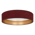 Brilagi - Димируема LED таванна лампа VELVET SMART VARI LED/36W/230V 3000–6500K Ø 55 см бордо/златисто + дистанционно управление