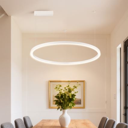 Brilagi - LED полилей с димиране на кабел PORTOFINO LED/60W/230V 3000-6000K диам. 80 cm бял + дистанционно управление