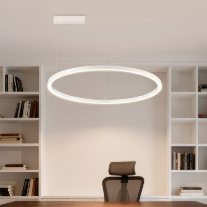 Brilagi - LED полилей с димиране на кабел PORTOFINO LED/60W/230V 3000-6000K диам. 80 cm бял + дистанционно управление