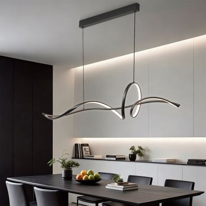 BRILAGI - Димируем LED полилей на кабел SIGNATURE LED/55W/230V 3000-6000K 120x23 cm черен + дистанционно управление