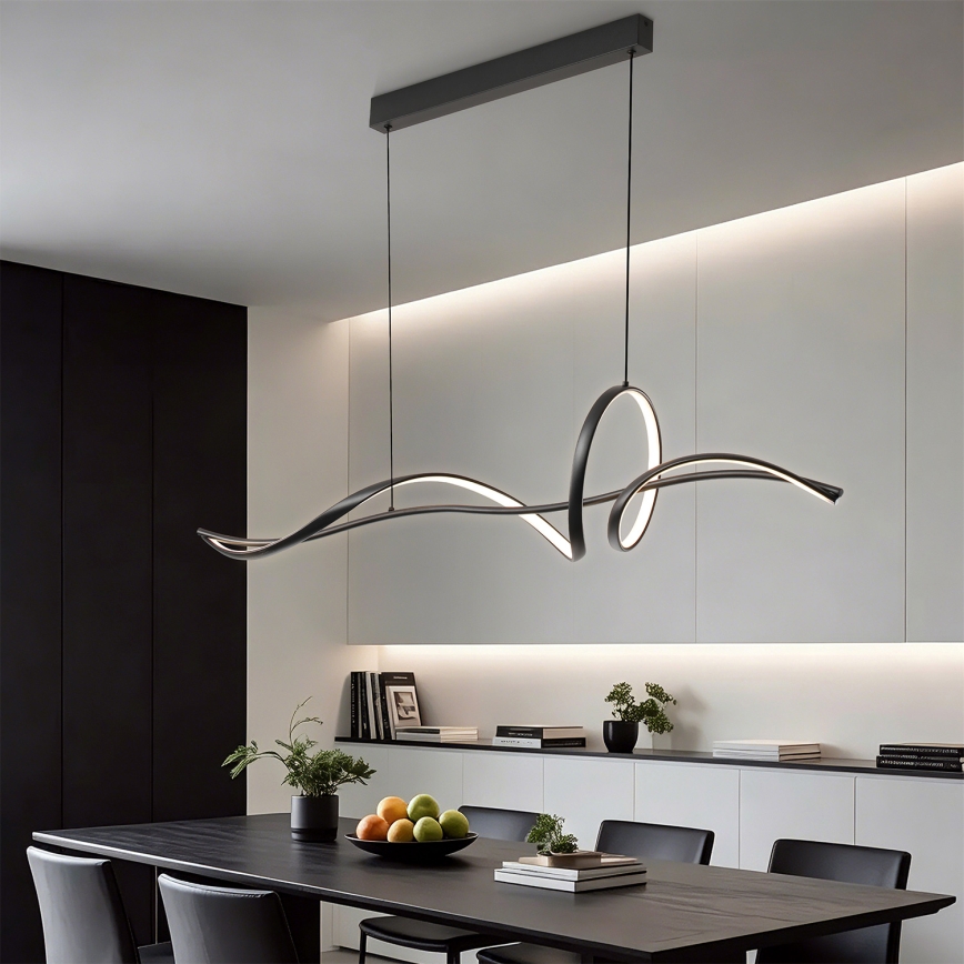 BRILAGI - Димируем LED полилей на кабел SIGNATURE LED/55W/230V 3000-6000K 120x23 cm черен + дистанционно управление