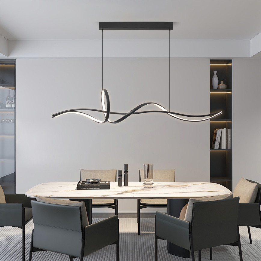BRILAGI - Димируем LED полилей на кабел SIGNATURE LED/55W/230V 3000-6000K 120x23 cm черен + дистанционно управление