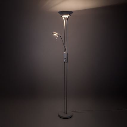 Brilagi - Димируема подова лампа SCARLETT 1xR7s/230W/230V + 1xG9/40W бяла