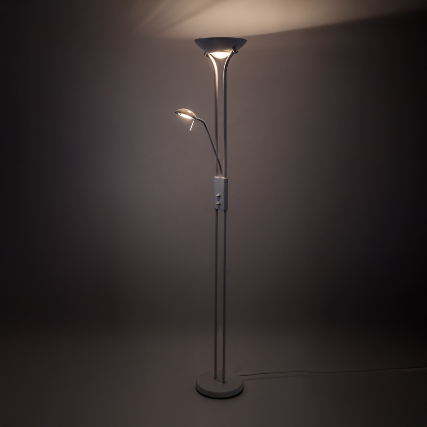 Brilagi - Димируема подова лампа SCARLETT 1xR7s/230W/230V + 1xG9/40W бяла