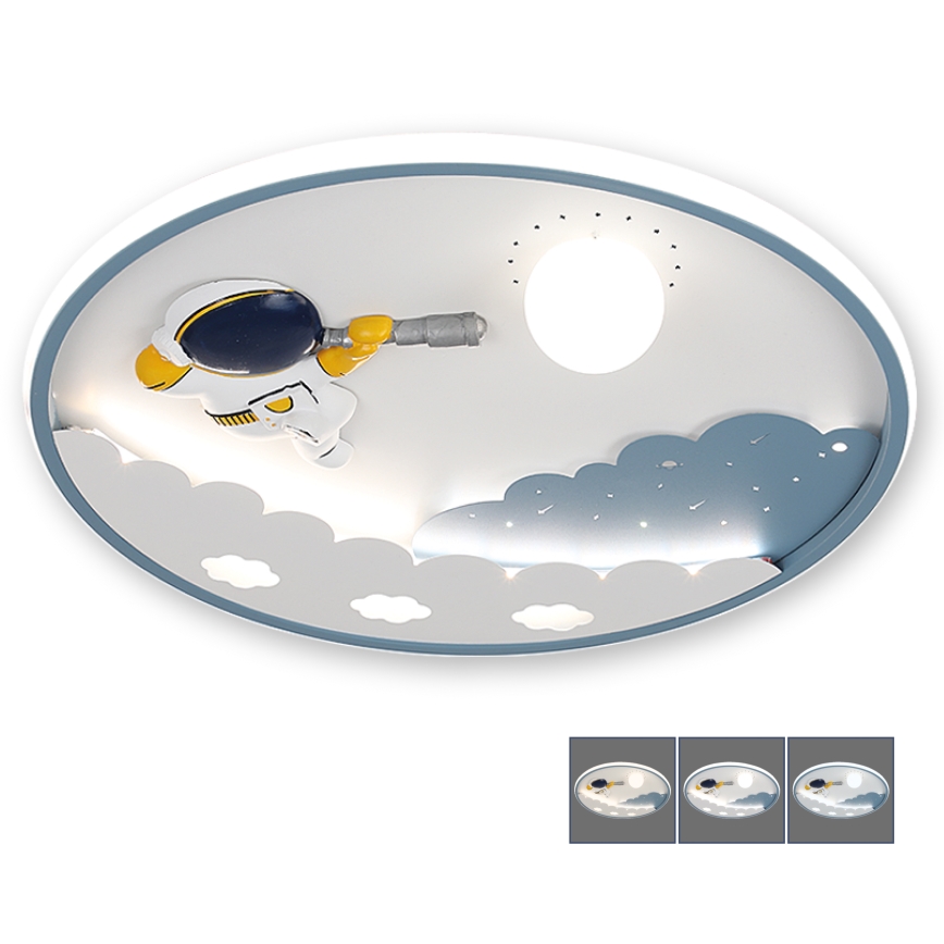 BRILAGI - LED Димируемо детско таванно осветително тяло ASTRO LED/43W/230V 3000-6000K Ø 49 см + дистанционно управление