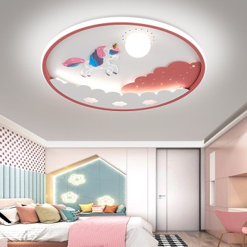 Brilagi - Димируемо LED детско таванно осветително тяло UNICORN LED/68W/230V 3000-6000K, диаметър 49 см + дистанционно управление