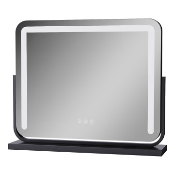 Brilagi - Димируемо LED огледало за грим CALIFORNIA LED/22W/230V 3000/4000/6500K 58x43 cm черно