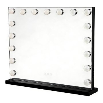Brilagi - Димируемо LED огледало за грим HOLLYWOOD LED/15W/230V 3000/4000/6500K 60x50 cm черно