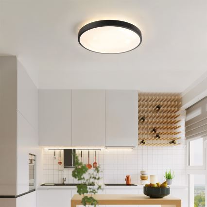 Brilagi - димируемо таванно осветително тяло GLASS POOL DOUBLE LED/48W/230V 3000-6000K 40 см черно + дистанционно управление