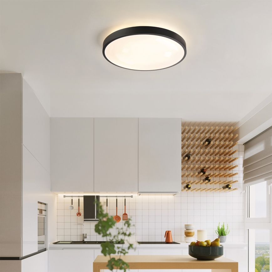 Brilagi - димируемо таванно осветително тяло GLASS POOL DOUBLE LED/48W/230V 3000-6000K 40 см черно + дистанционно управление