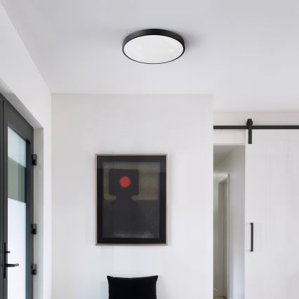 Brilagi - димируемо таванно осветително тяло GLASS POOL DOUBLE LED/48W/230V 3000-6000K 40 см черно + дистанционно управление