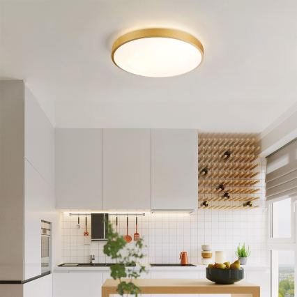 Brilagi - димируемо LED таванно осветително тяло GLASS POOL DOUBLE LED/48W/230V 3000-6000K 40 см златисто + дистанционно управление