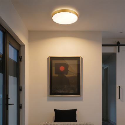 Brilagi - димируемо LED таванно осветително тяло GLASS POOL DOUBLE LED/48W/230V 3000-6000K 40 см златисто + дистанционно управление