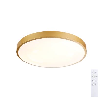 Brilagi - димируемо LED таванно осветително тяло GLASS POOL DOUBLE LED/48W/230V 3000-6000K 40 см златисто + дистанционно управление