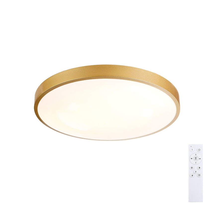 Brilagi - димируемо LED таванно осветително тяло GLASS POOL DOUBLE LED/48W/230V 3000-6000K 40 см златисто + дистанционно управление