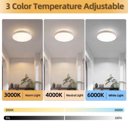 Brilagi - LED плафон с регулируема яркост GLASS POOL DOUBLE LED/48W/230V 3000-6000K 40 cm бежов + дистанционно управление