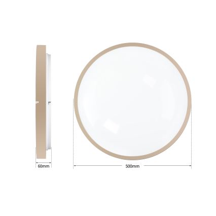 Brilagi - Димируемо LED таванно осветително тяло GLASS POOL DOUBLE LED/60W/230V 3000-6000K 50 cm бежово + с дистанционно управление