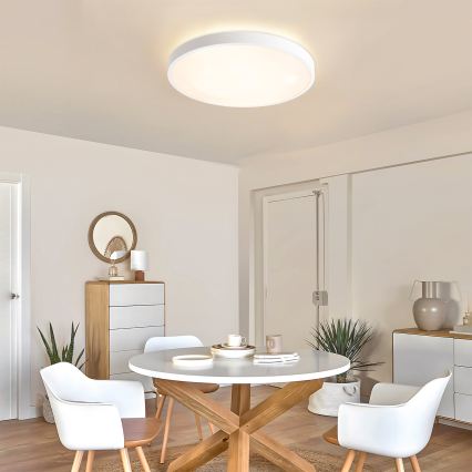 Brilagi - LED димируемо таванно осветително тяло GLASS POOL DOUBLE LED/60W/230V 3000-6000K 50 cm бяло + дистанционно управление