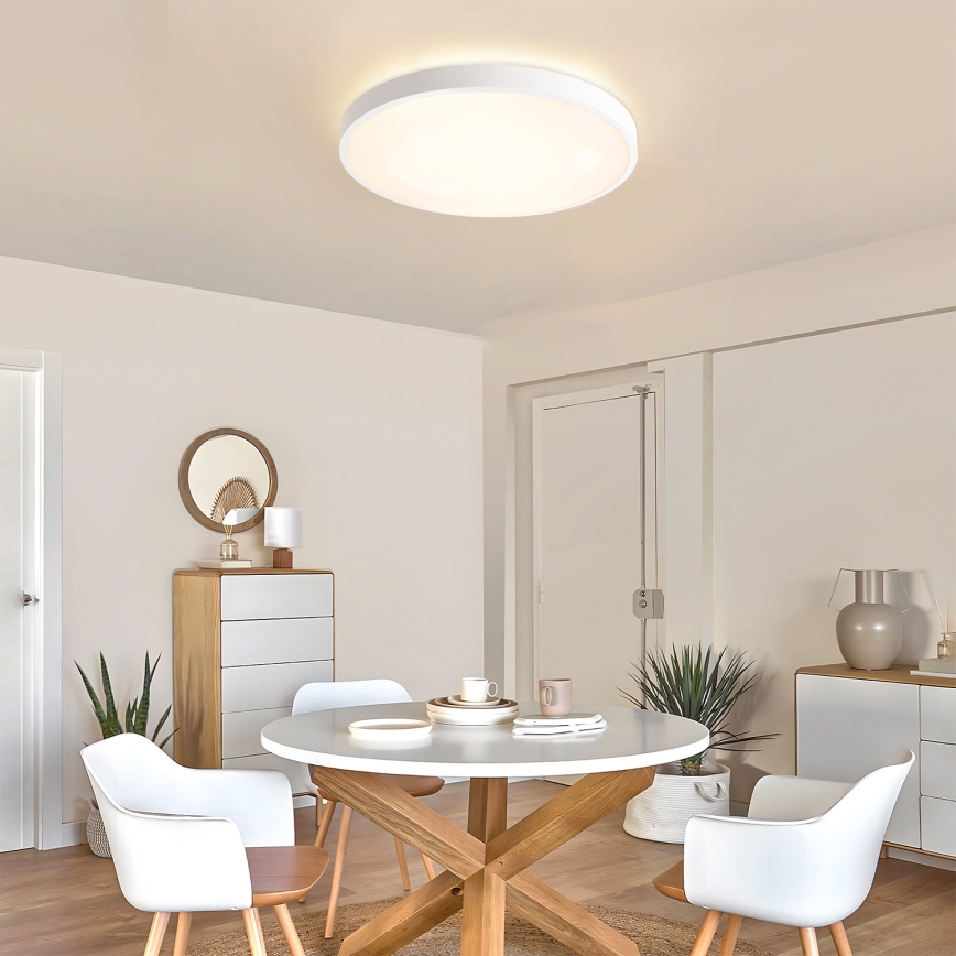 Brilagi - LED димируемо таванно осветително тяло GLASS POOL DOUBLE LED/60W/230V 3000-6000K 50 cm бяло + дистанционно управление