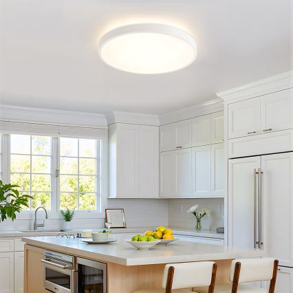 Brilagi - LED димируемо таванно осветително тяло GLASS POOL DOUBLE LED/60W/230V 3000-6000K 50 cm бяло + дистанционно управление