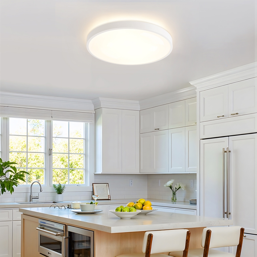 Brilagi - LED димируемо таванно осветително тяло GLASS POOL DOUBLE LED/60W/230V 3000-6000K 50 cm бяло + дистанционно управление