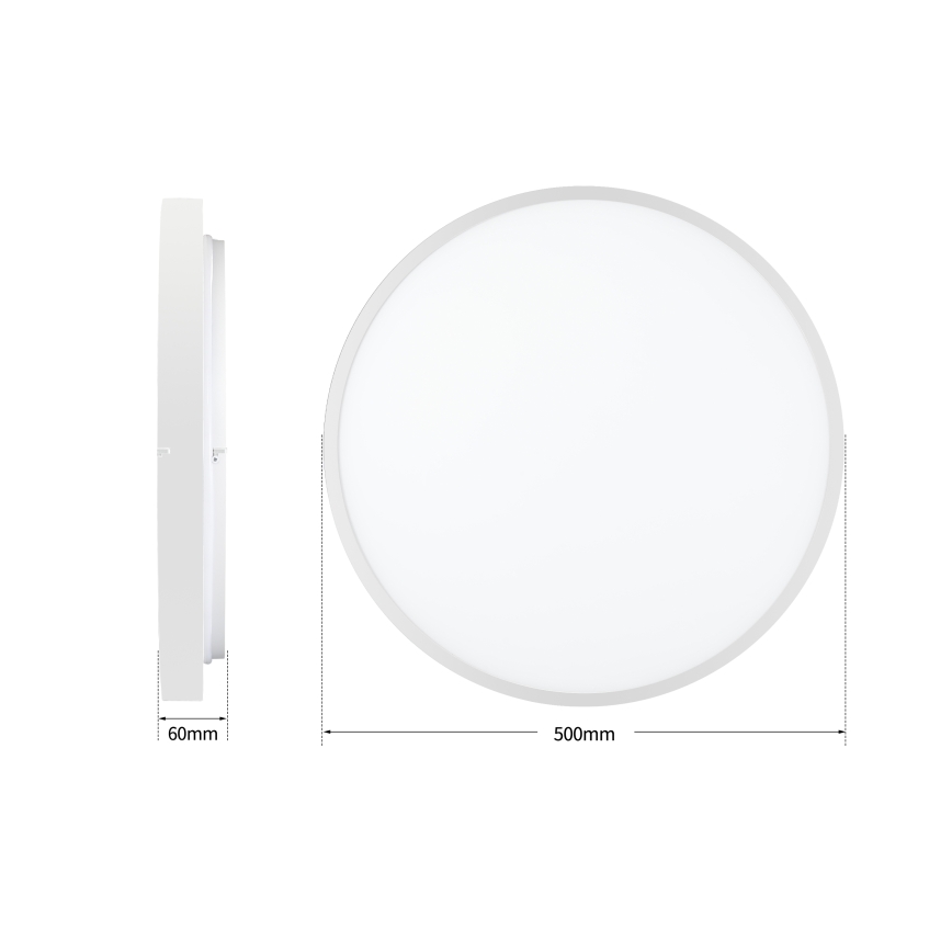 Brilagi - LED димируемо таванно осветително тяло GLASS POOL DOUBLE LED/60W/230V 3000-6000K 50 cm бяло + дистанционно управление