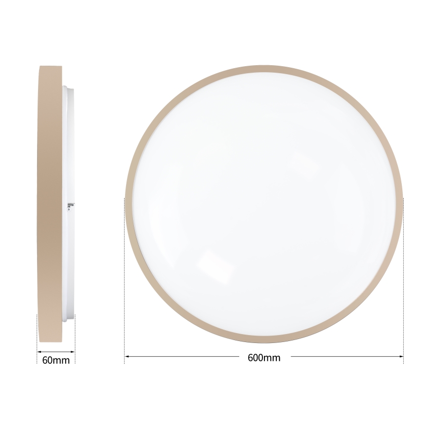 Brilagi - димируемо LED таванно осветително тяло GLASS POOL DOUBLE LED/80W/230V 3000-6000K 60 см бежово + дистанционно управление