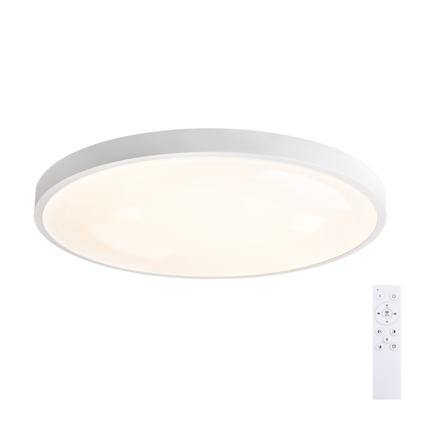 Brilagi - Димируема таванна LED плафониера GLASS POOL DOUBLE LED/80W/2300V 3000-6000K 60 cm бяла + дистанционно управление