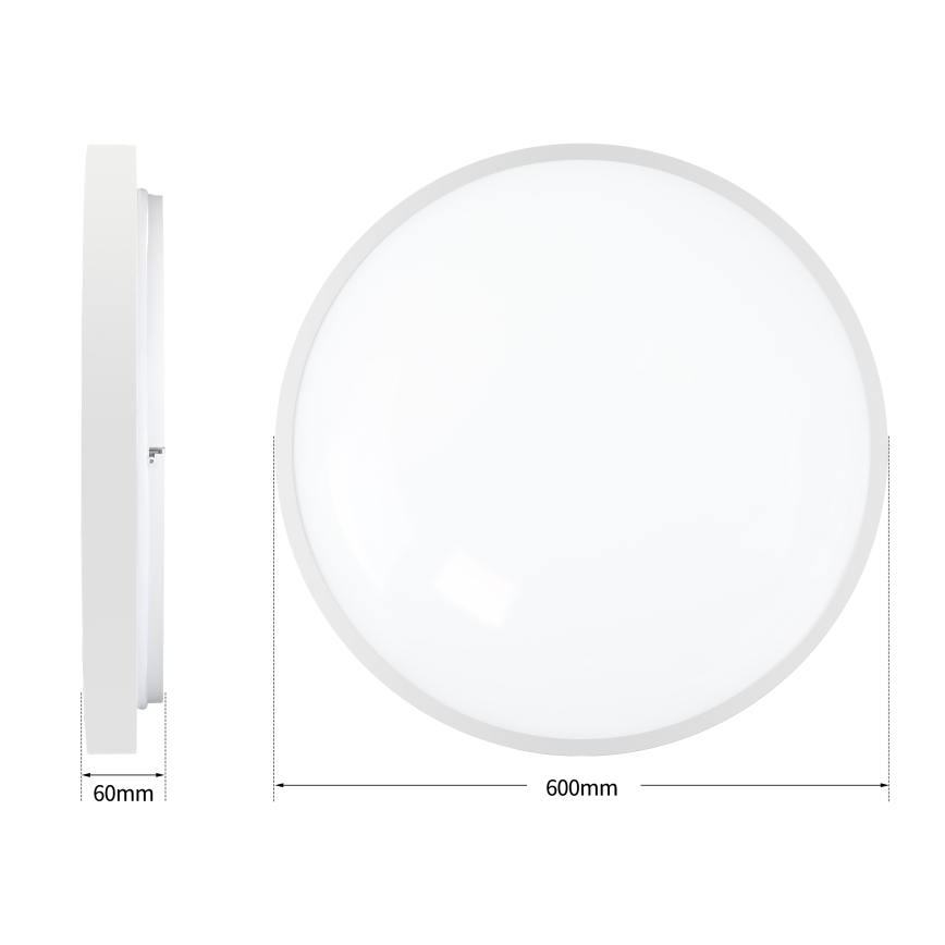 Brilagi - Димируема таванна LED плафониера GLASS POOL DOUBLE LED/80W/2300V 3000-6000K 60 cm бяла + дистанционно управление