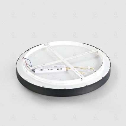 Brilagi - Димируемо LED таванно осветително тяло GLASS POOL DOUBLE LED/80W/230V 3000-6000K 60 см черно + дистанционно управление