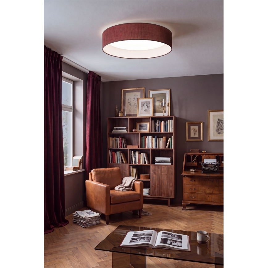 Brilagi - Димируемо таванно LED осветително тяло VELVET SMARTIX STARS LED/36W/230V 3000-6000K диаметър 55 см бордо Wi-Fi Tuya Beacon + дистанционно управление