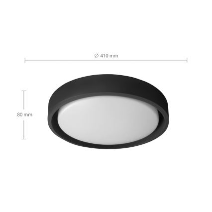 Brilagi - Димируемо таванно LED осветително тяло MATTEO LED/48W/230V 3000-6500K Ø41 см черно + дистанционно управление