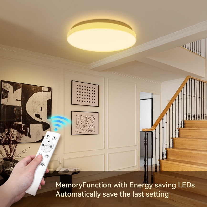 Brilagi - Димируемо LED таванно осветително тяло MILKY WAY LED/24W/230V 3000-6500K диаметър 38 cm + дистанционно управление