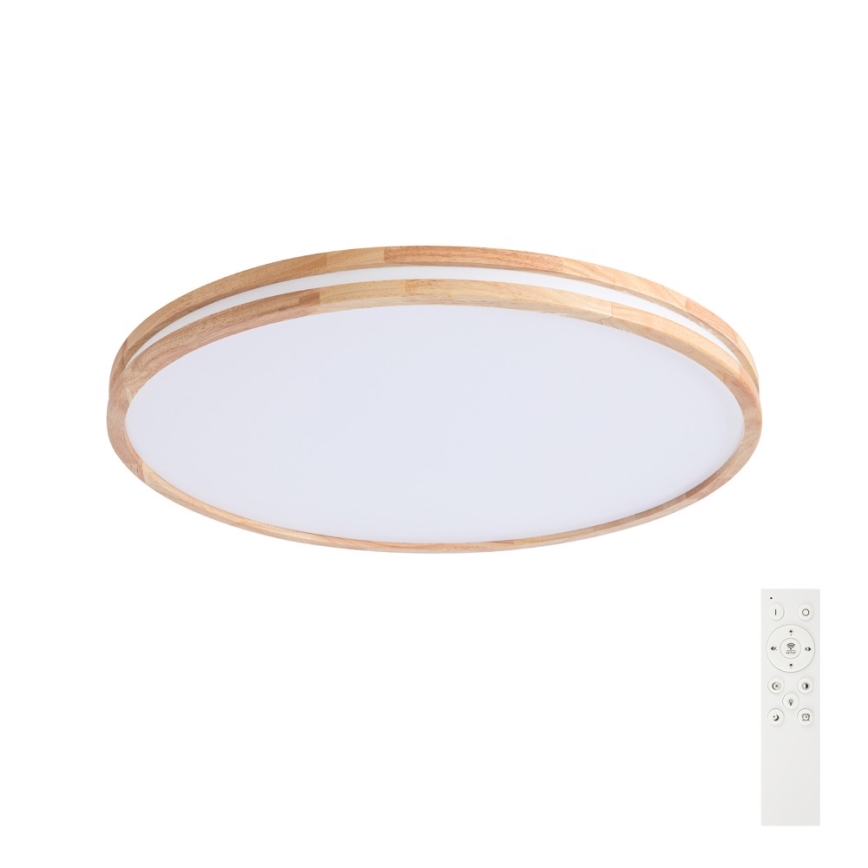 Brilagi - димируемо LED таванно осветително тяло MOLINA LED/100W/230V 3000-6000K дъб, диаметър 80 см + дистанционно управление