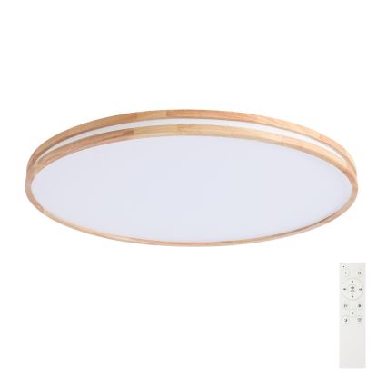 Brilagi - Димируемо LED таванно осветително тяло MOLINA LED/128W/230V 3000-6000K дъб, диаметър 100 см + дистанционно управление
