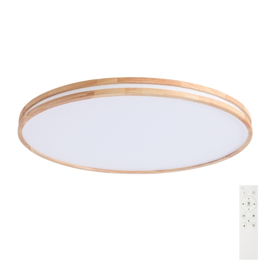Brilagi - Димируемо LED таванно осветително тяло MOLINA LED/128W/230V 3000-6000K дъб, диаметър 100 см + дистанционно управление