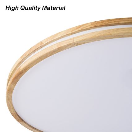 Brilagi - Димируемо LED таванно осветително тяло MOLINA LED/128W/230V 3000-6000K дъб, диаметър 100 см + дистанционно управление