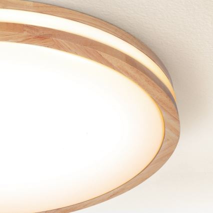 Brilagi - димируемо LED таванно осветително тяло MOLINA LED/60W/230V 3000-6500K дъб Ø 58 см + дистанционно управление