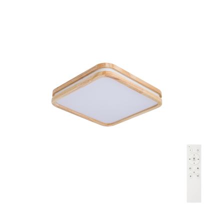 Brilagi - LED димируемо таванно осветително тяло MOLINA SQUARE LED/48W/230V 3000-6000K дъб 40x40 cm + дистанционно управление
