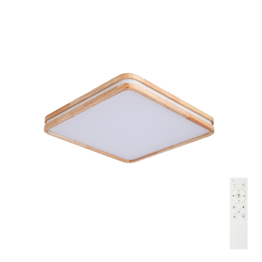 Brilagi - LED димируемо таванно осветително тяло MOLINA SQUARE LED/80W/230V 3000-6000K дъб 60x60 cm + дистанционно управление
