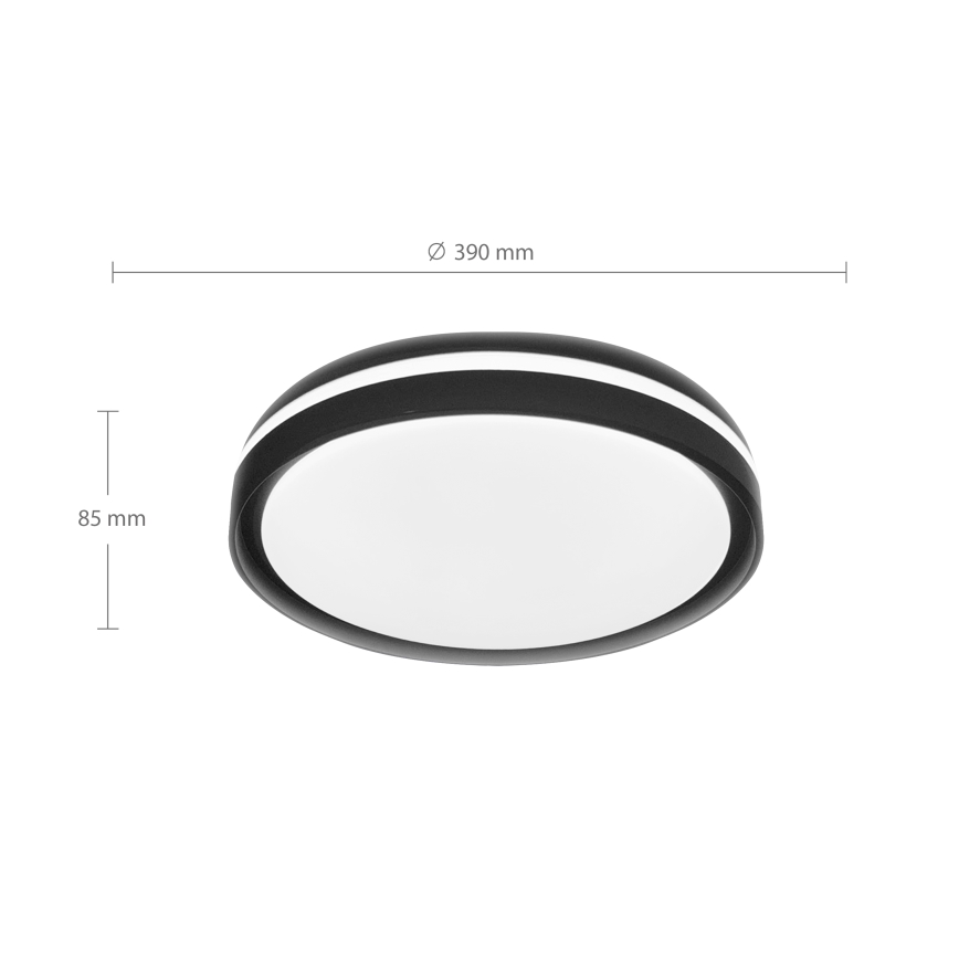 Brilagi - димируем таванен LED плафон NAOMI LED/48W/230V 3000-6500K, диаметър 39 см, черен + дистанционно управление