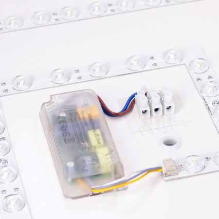Brilagi - LED плафон PILANA, с възможност за димиране, LED/48W/230V 3000-6500K, дъб/бял, 42x42 см + дистанционно управление