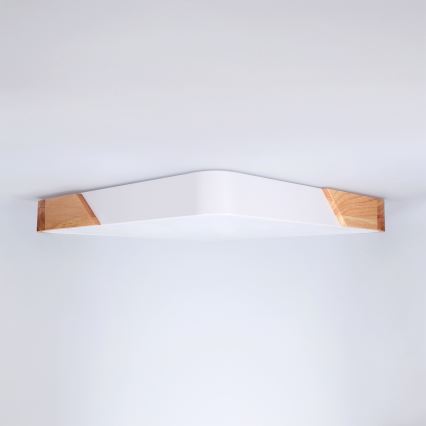 Brilagi - LED плафон PILANA, с възможност за димиране, LED/48W/230V 3000-6500K, дъб/бял, 42x42 см + дистанционно управление
