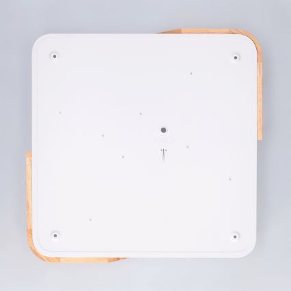 Brilagi - LED плафон PILANA, с възможност за димиране, LED/48W/230V 3000-6500K, дъб/бял, 42x42 см + дистанционно управление