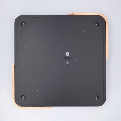 Brilagi - Димируема LED таванна лампа PILANA LED/48W/230V 3000-6500K дъб/черно 42x42 см + дистанционно управление