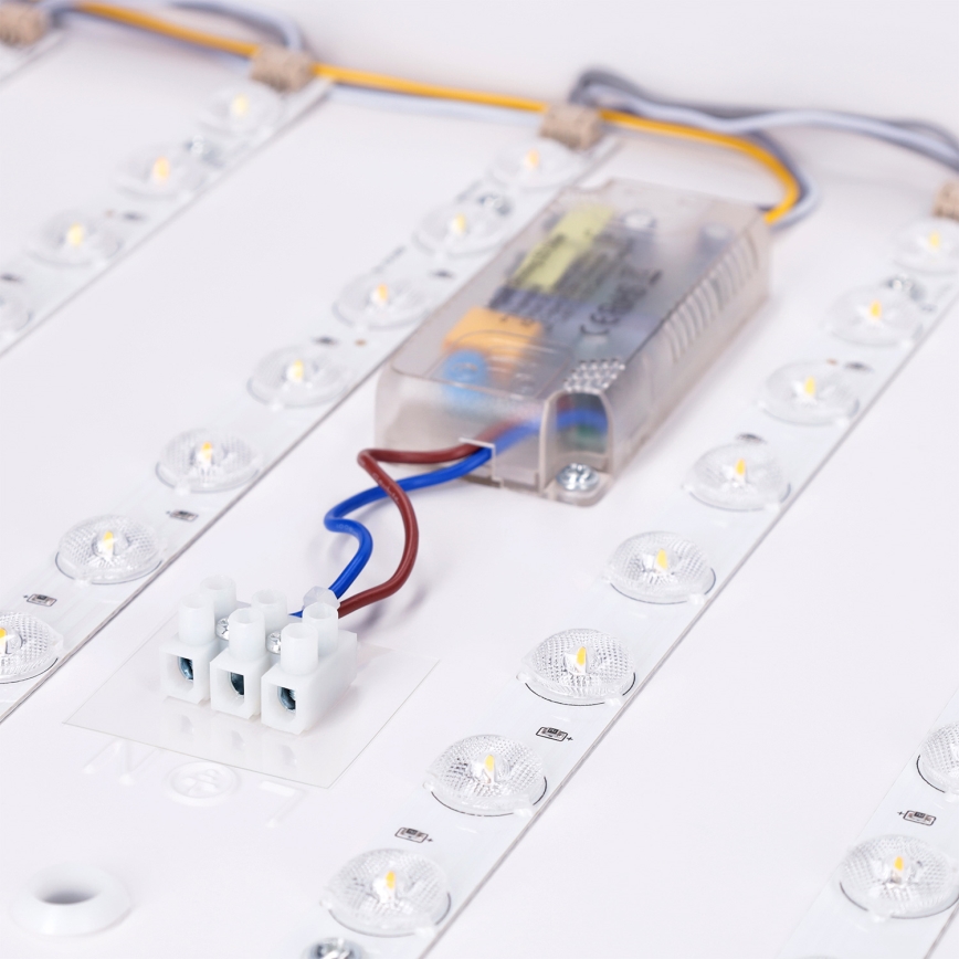 Brilagi - Димируемо LED таванно осветително тяло PILANA LED/60W/230V 3000-6500K дъб/бял 56x56 см + дистанционно управление
