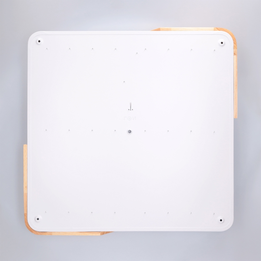 Brilagi - Димируемо LED таванно осветително тяло PILANA LED/60W/230V 3000-6500K дъб/бял 56x56 см + дистанционно управление