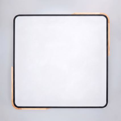 Brilagi - димируем LED плафон PILANA LED/60W/230V 3000-6500K дъб/черен 56x56 cm + дистанционно управление