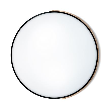 Brilagi - Димируема LED плафониера PILANA LED, 72 W, 230 V, 3000–6500 K, дъб/черно, диаметър 80 см + дистанционно управление