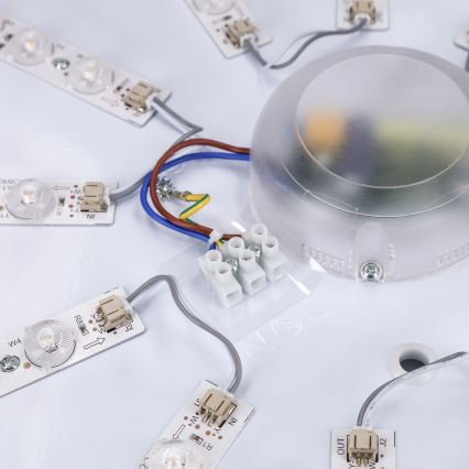 Brilagi - Димируема LED плафониера PILANA LED, 72 W, 230 V, 3000–6500 K, дъб/черно, диаметър 80 см + дистанционно управление